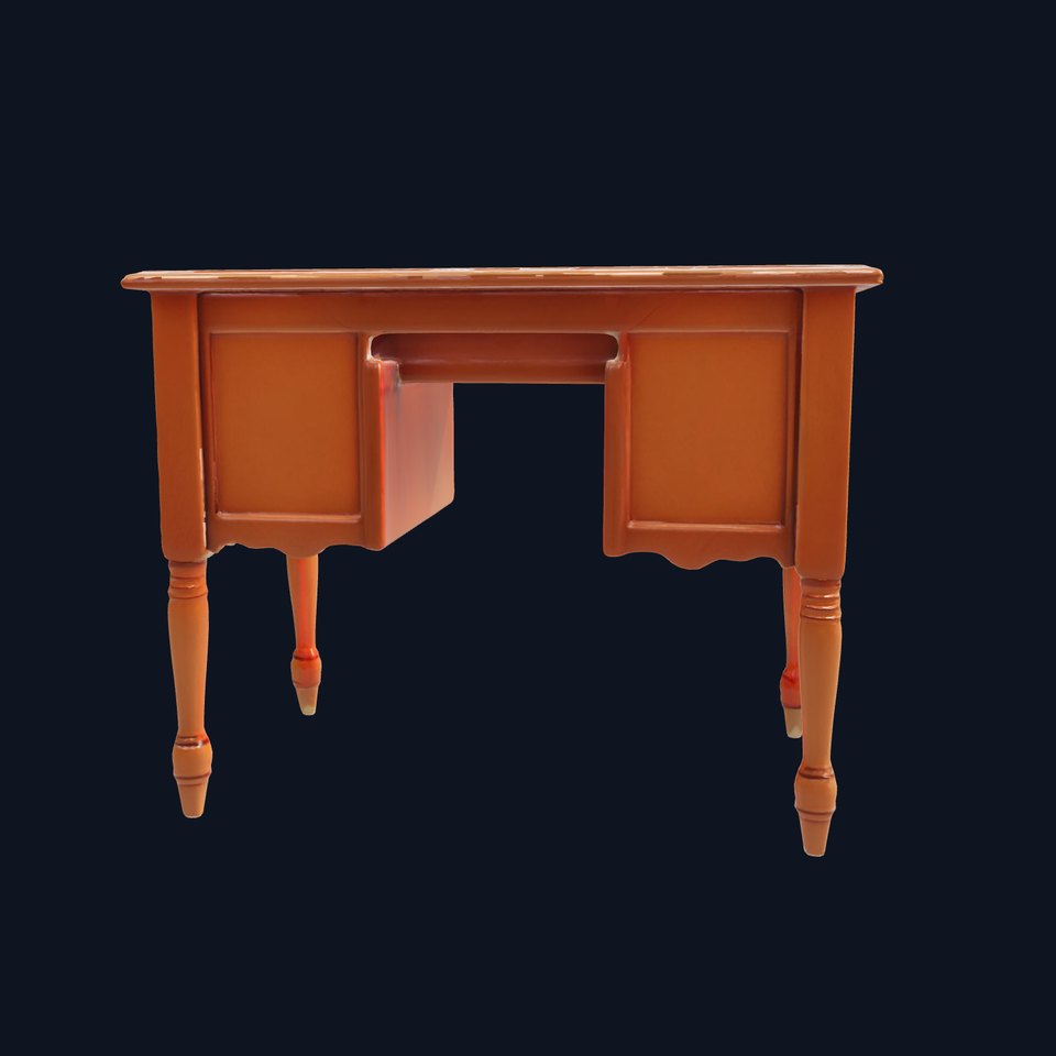 Classic Wooden Desk D Model Pack